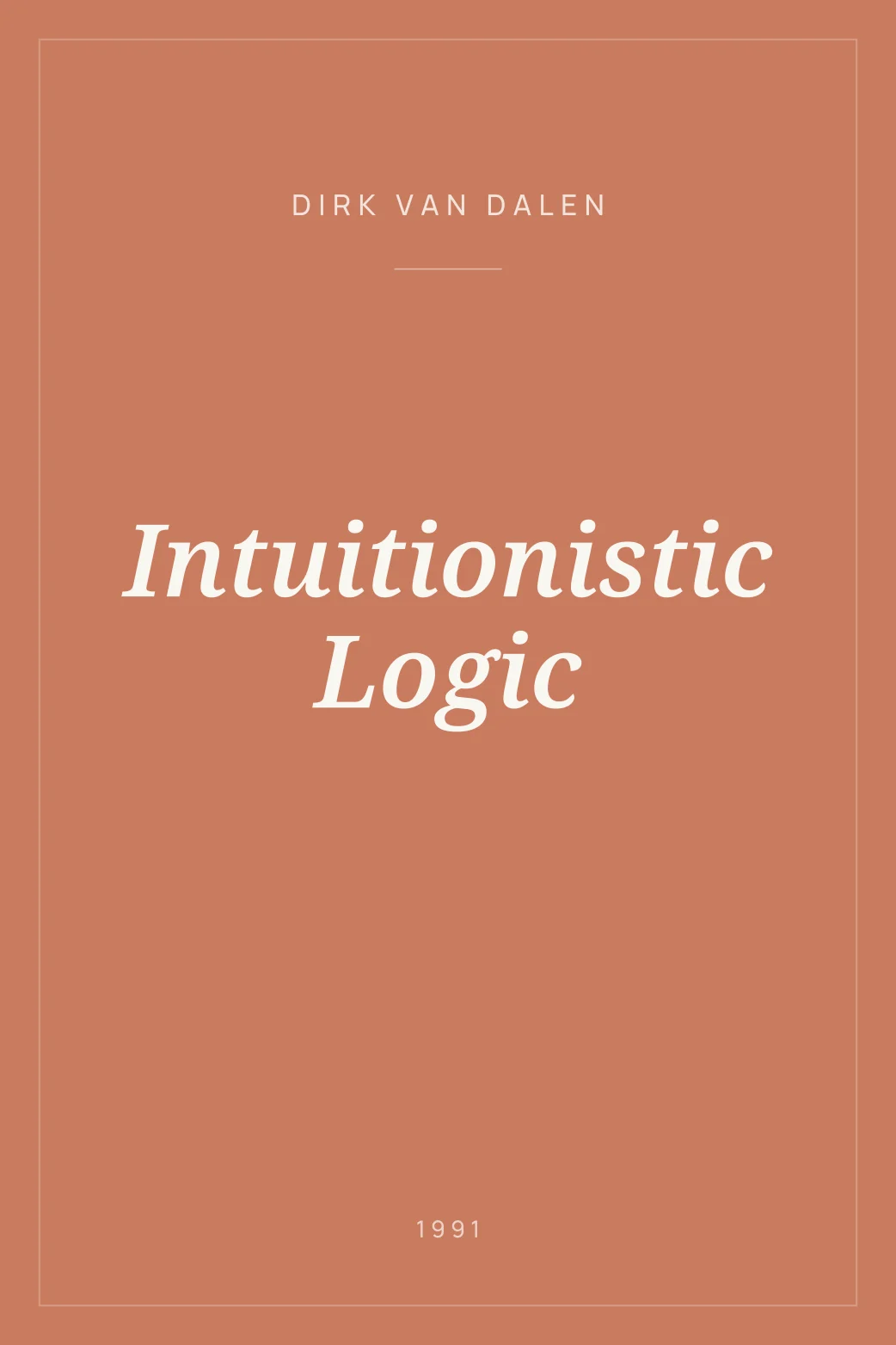 Portada de Intuitionistic Logic