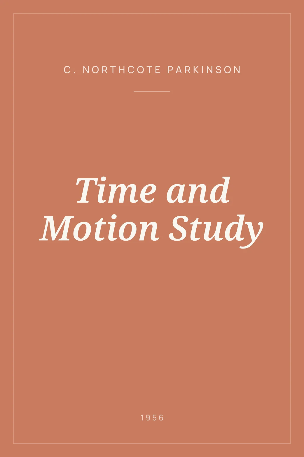 Portada de Time and Motion Study