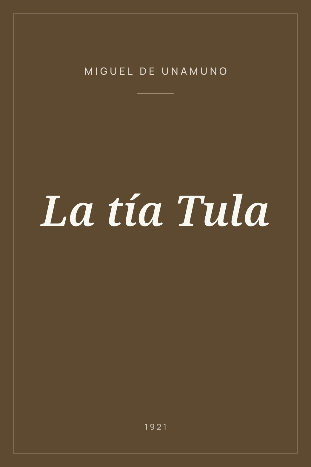 Portada de La tía Tula