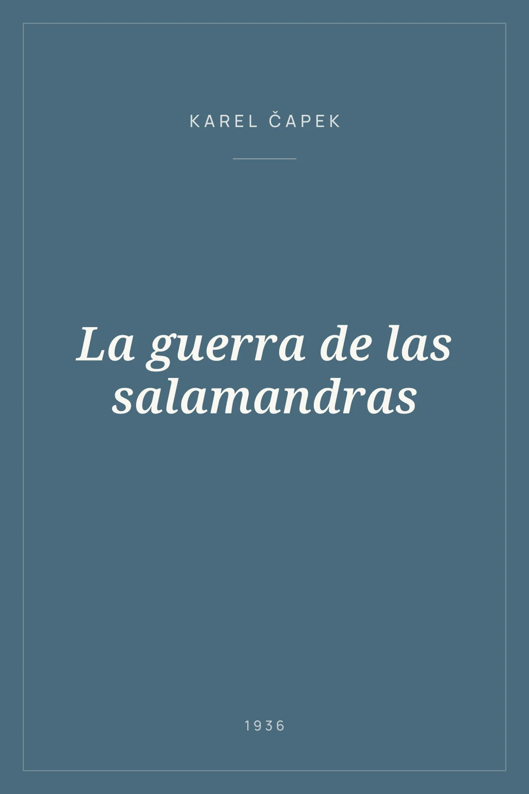 Portada de La guerra de las salamandras