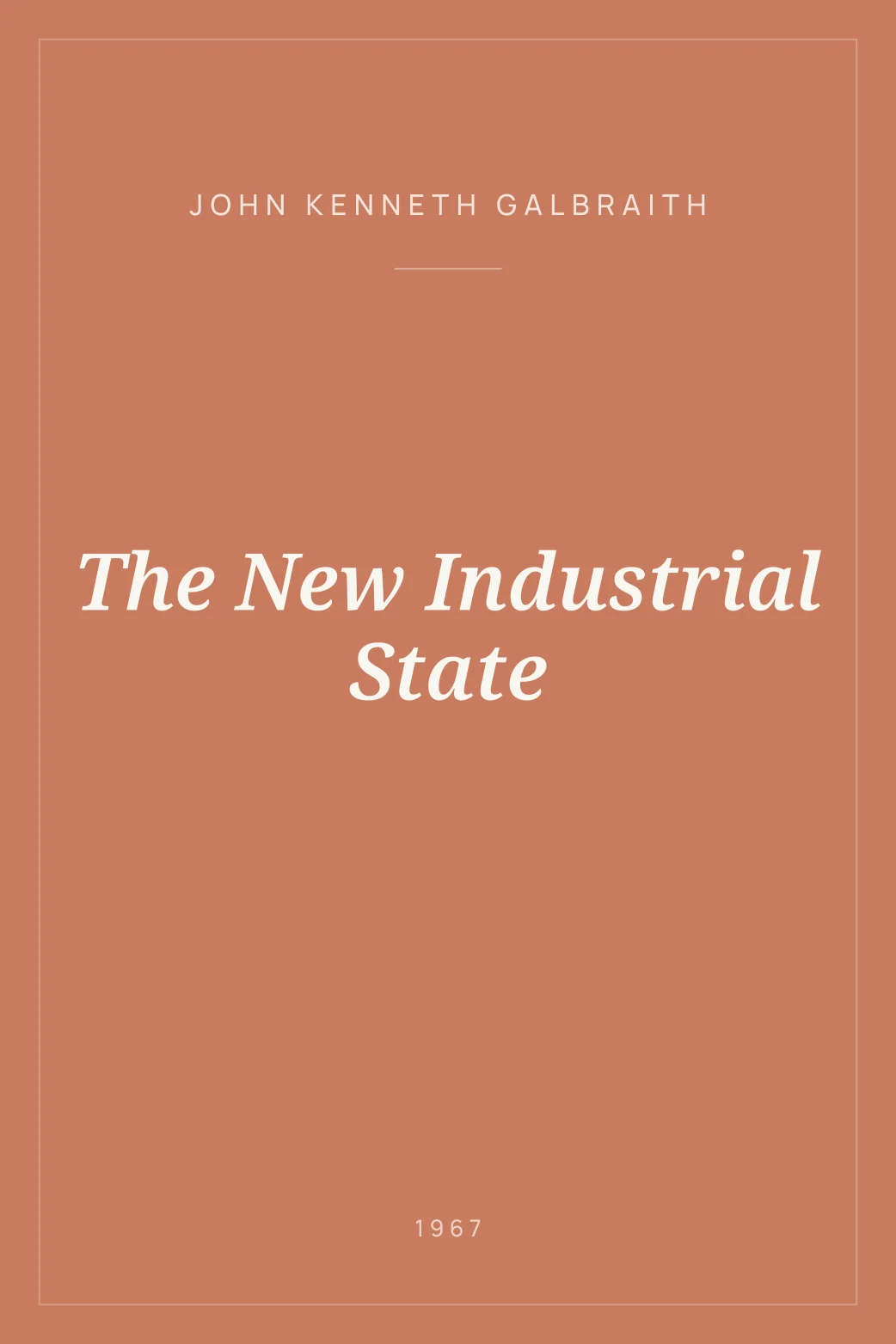 Portada de The New Industrial State