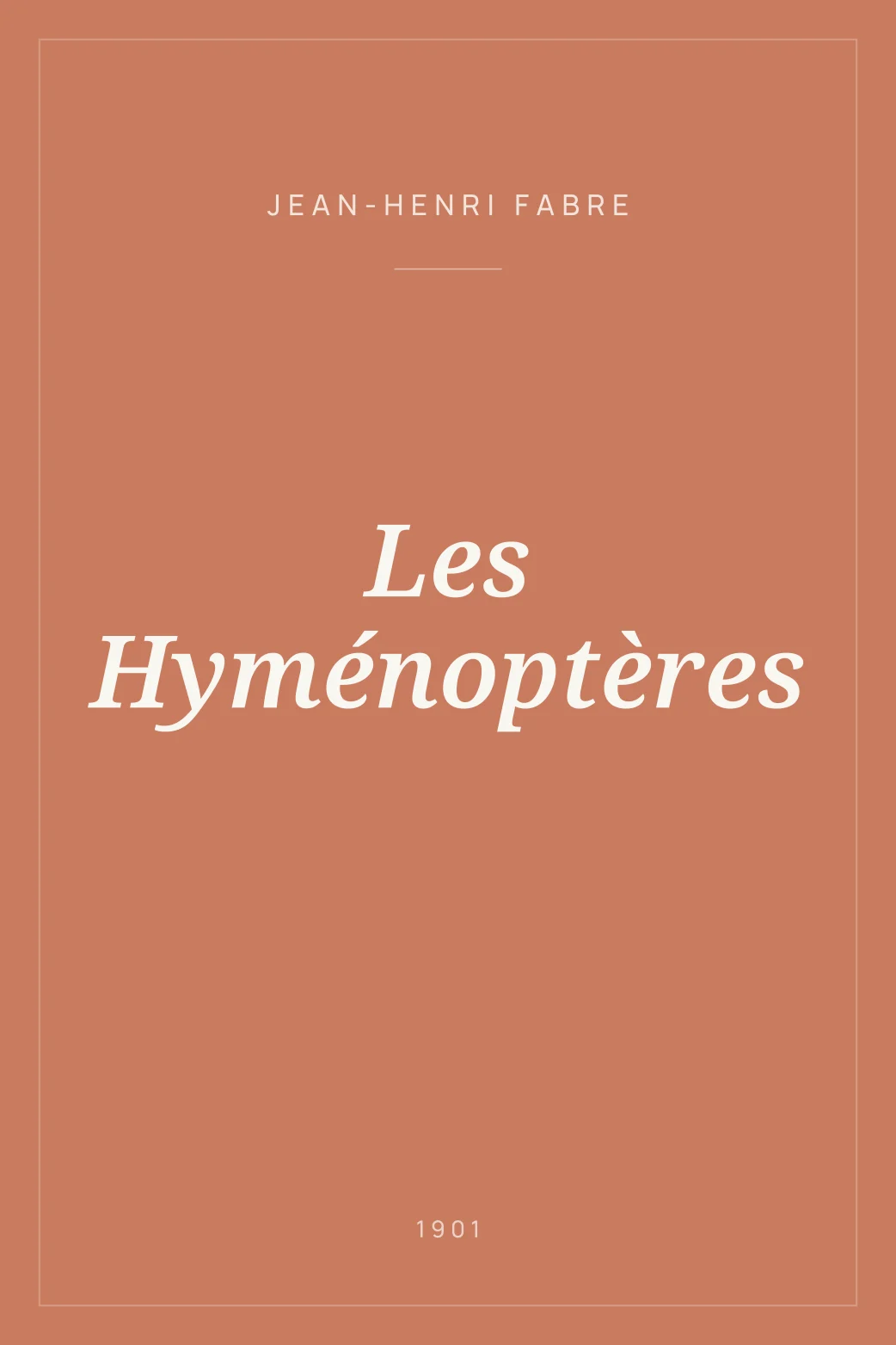 Portada de Les Hyménoptères