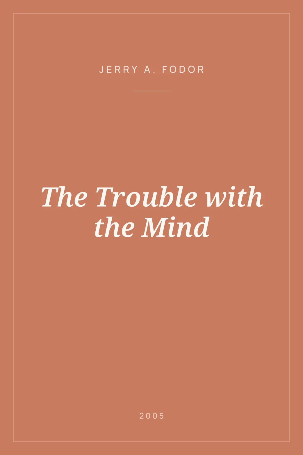 Portada de The Trouble with the Mind