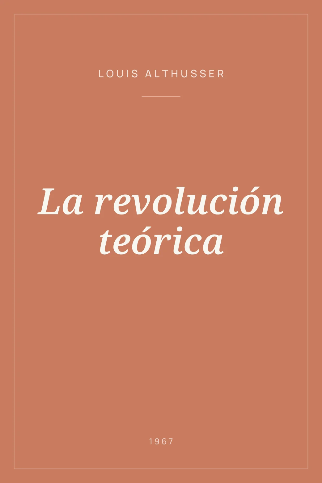 Portada de La revolución teórica