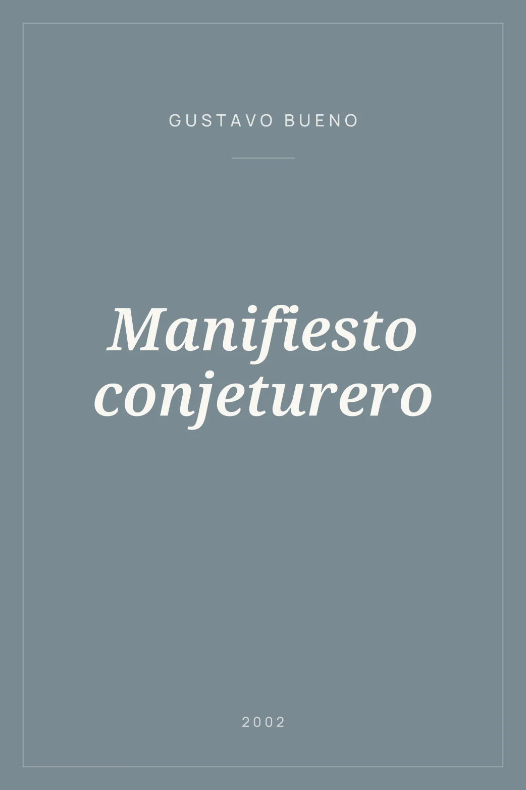 Portada de Manifiesto conjeturero