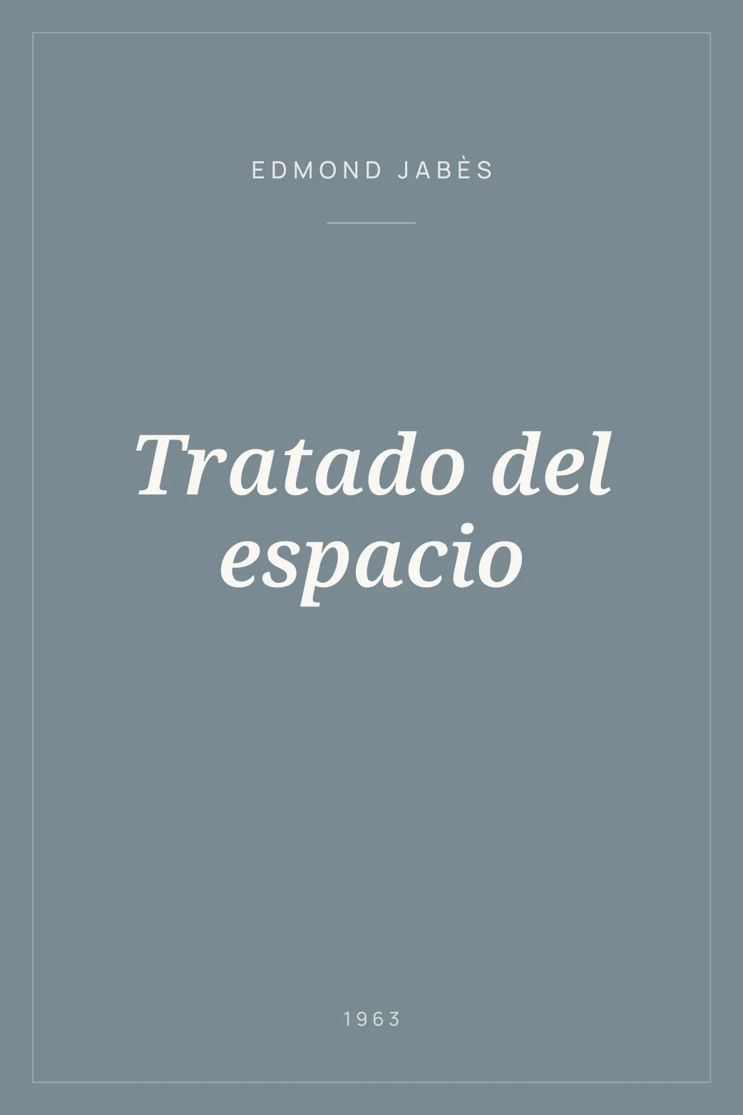 Portada de Tratado del espacio