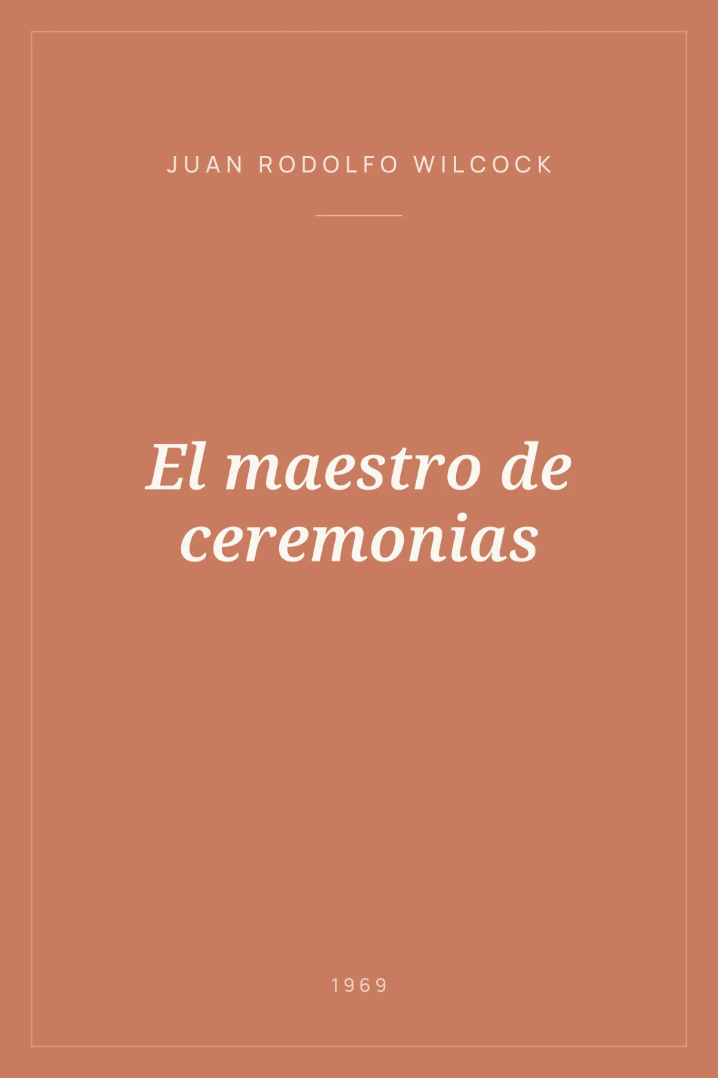 Portada de El maestro de ceremonias