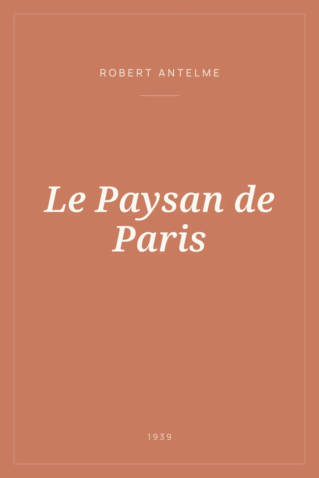 Portada de Le Paysan de Paris