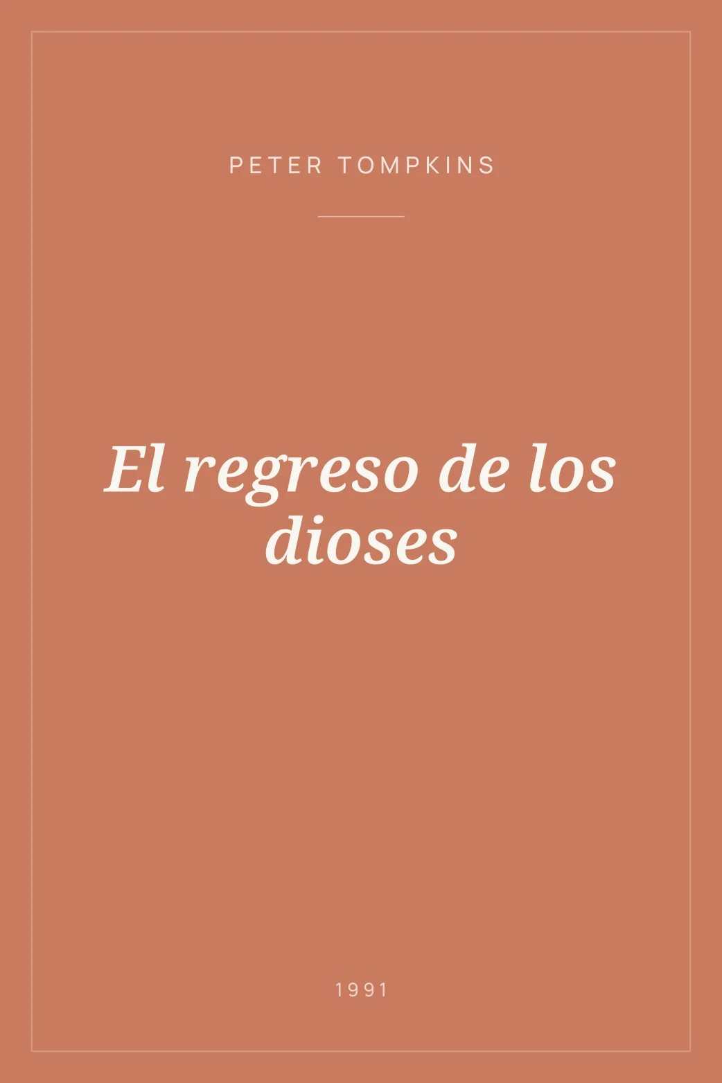 Portada de El regreso de los dioses