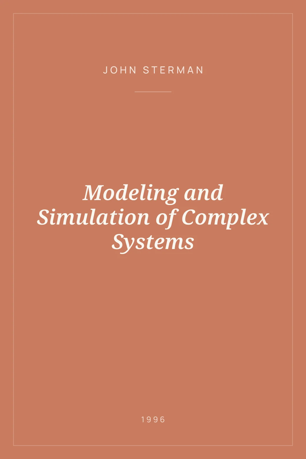 Portada de Modeling and Simulation of Complex Systems