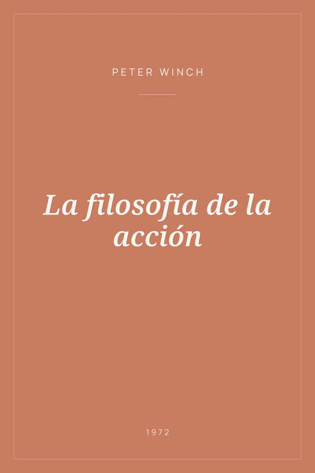 Portada de La filosofía de la acción