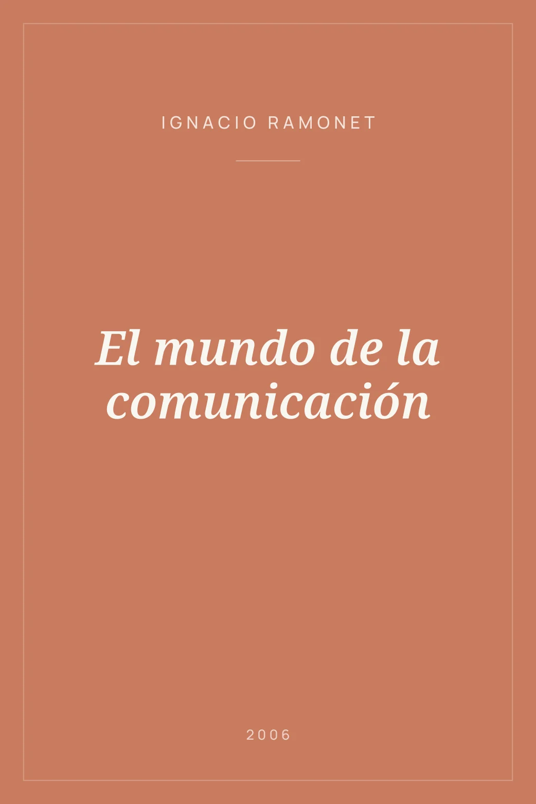 Portada de El mundo de la comunicación