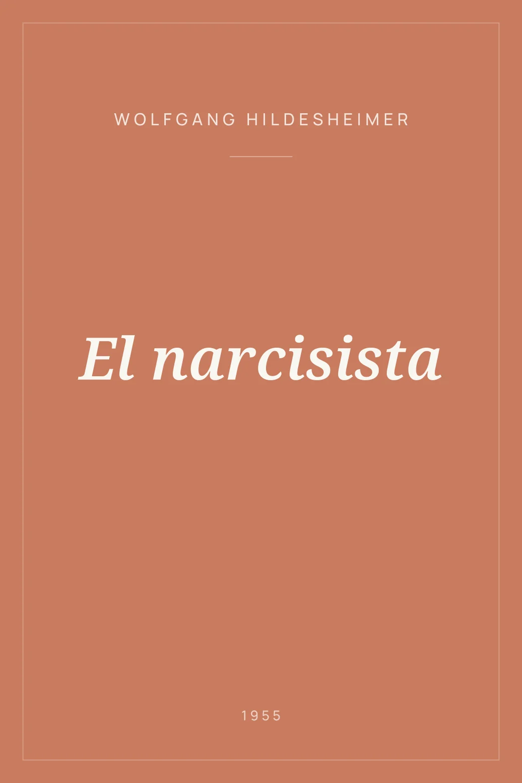 Portada de El narcisista