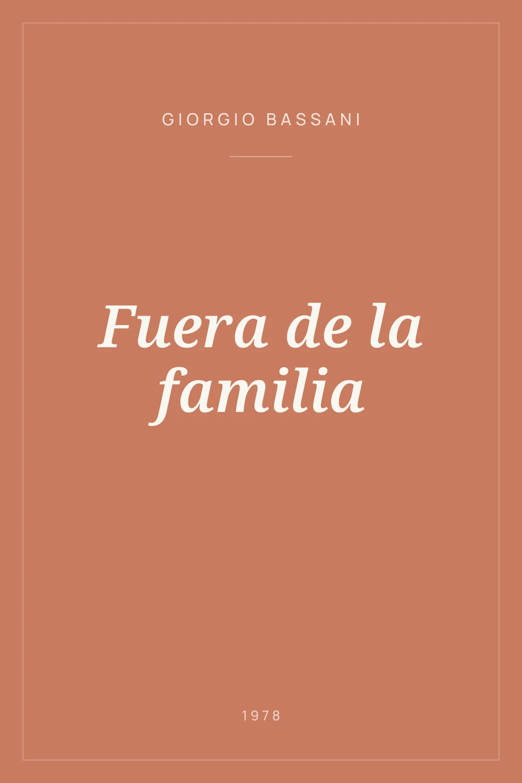 Portada de Fuera de la familia