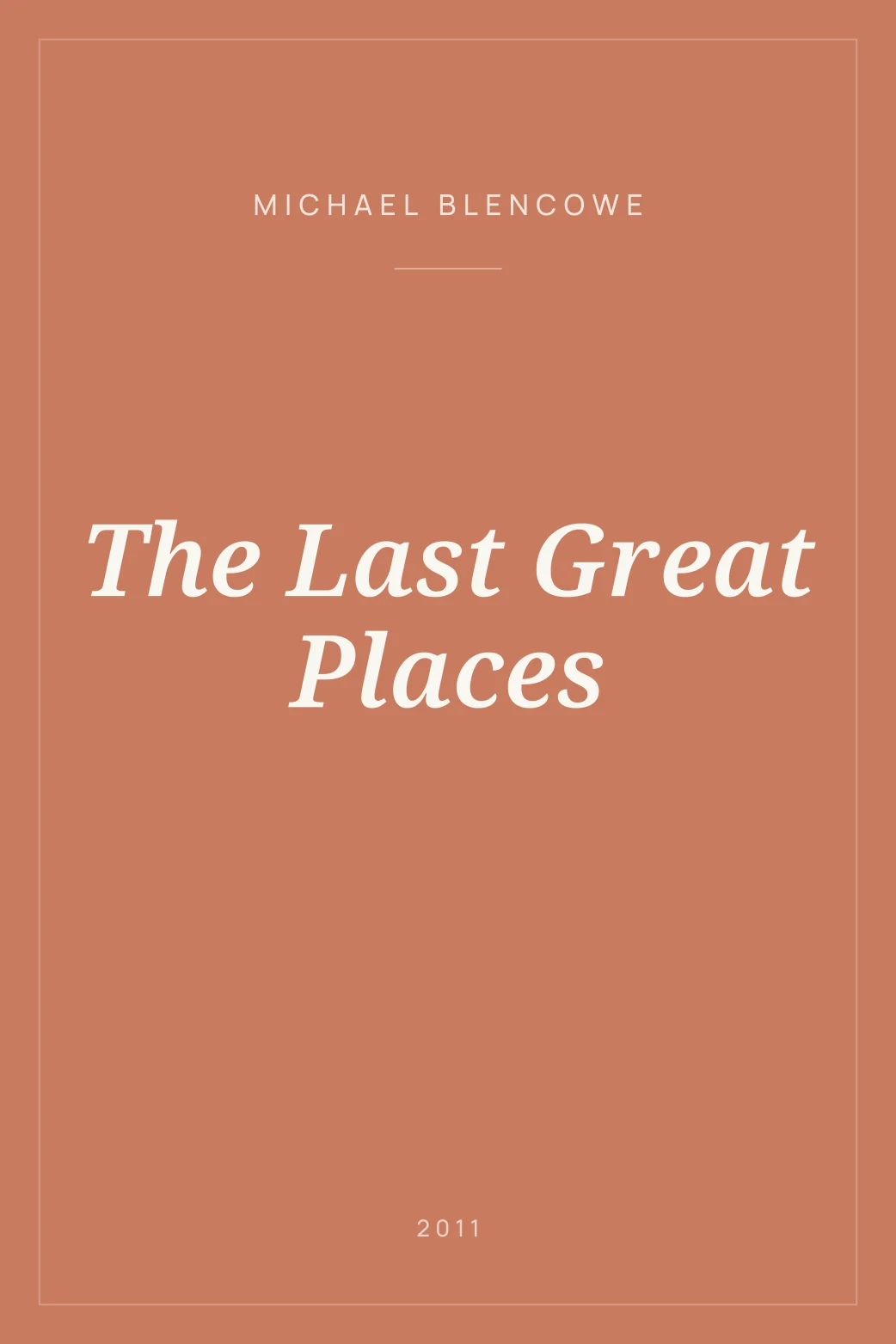 Portada de The Last Great Places