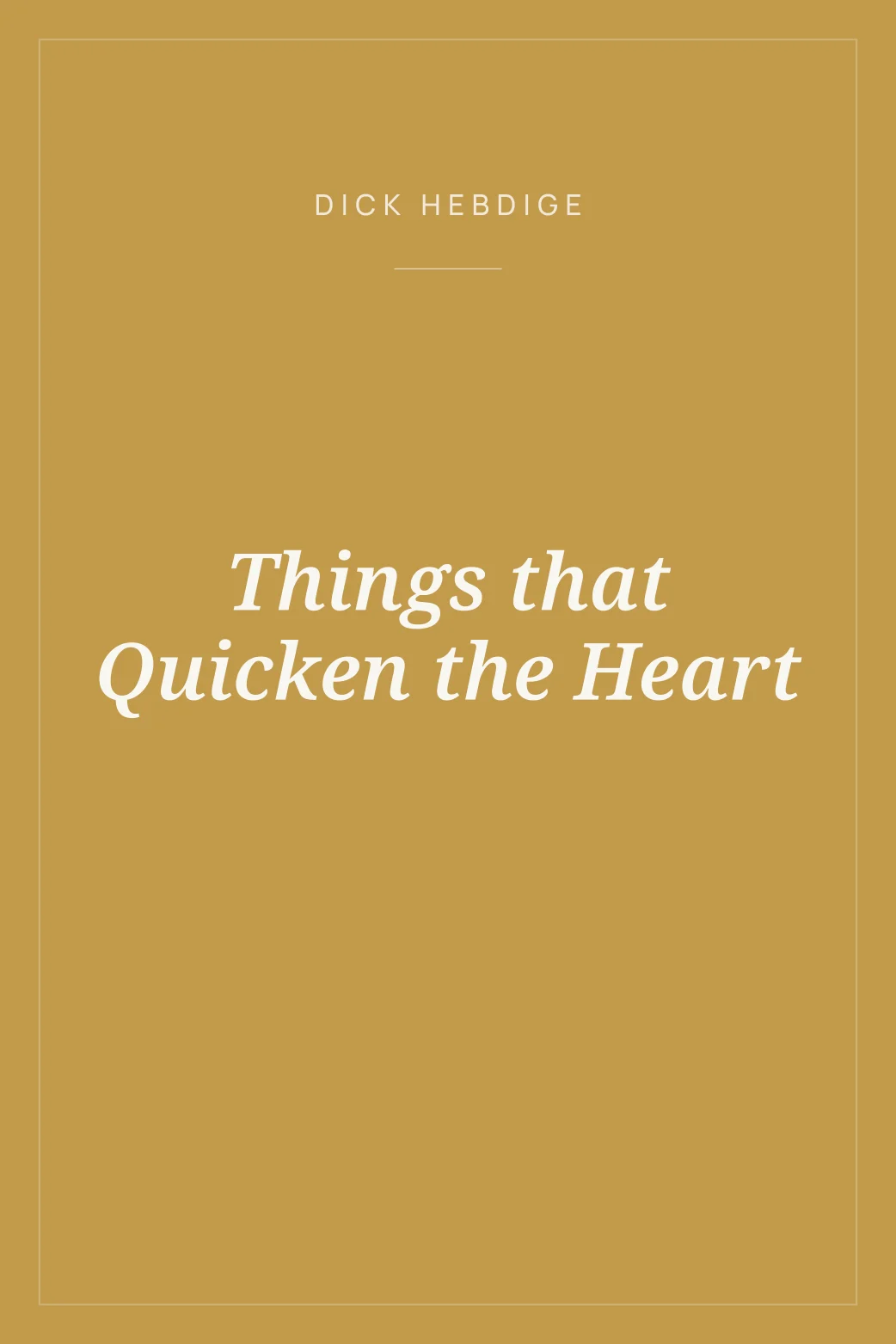 Portada de Things that Quicken the Heart