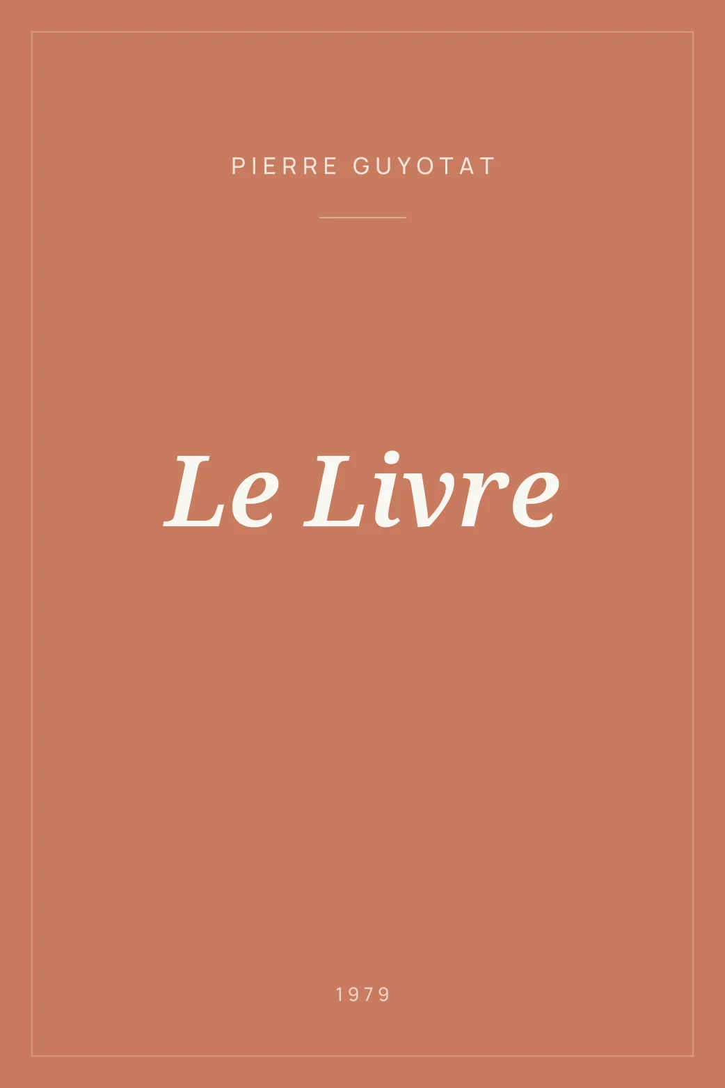 Portada de Le Livre