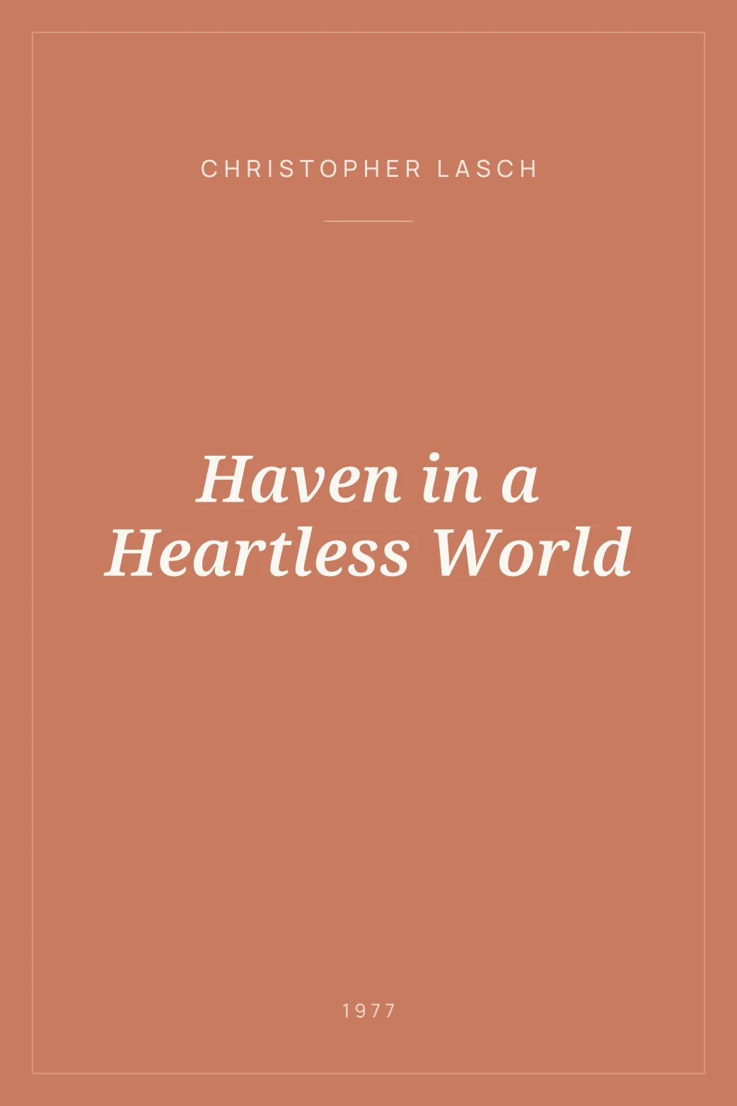 Portada de Haven in a Heartless World