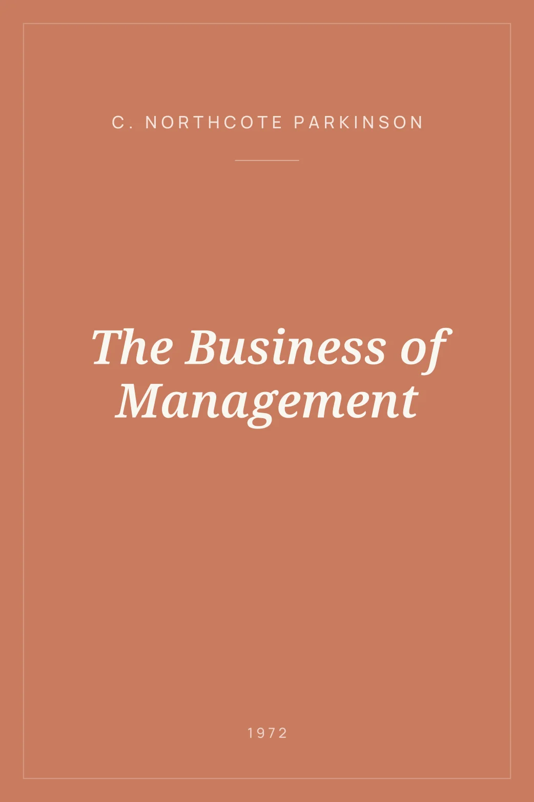 Portada de The Business of Management