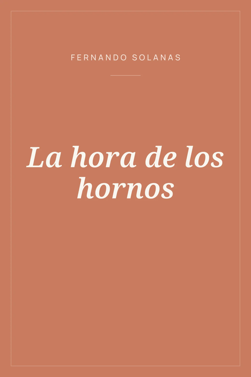 Portada de La hora de los hornos