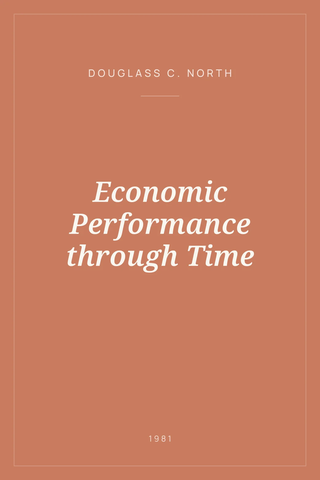 Portada de Economic Performance through Time