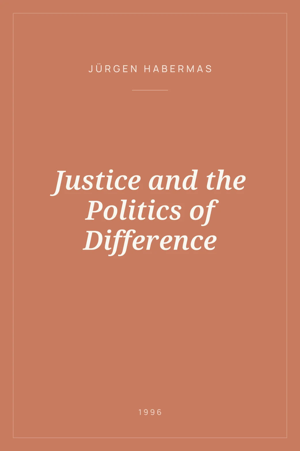 Portada de Justice and the Politics of Difference