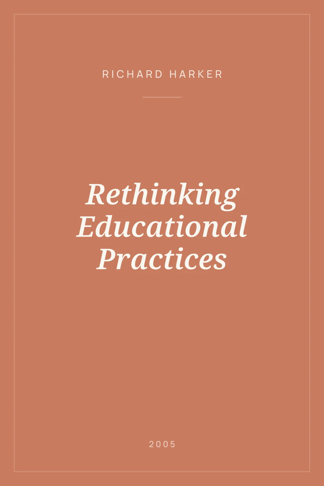 Portada de Rethinking Educational Practices