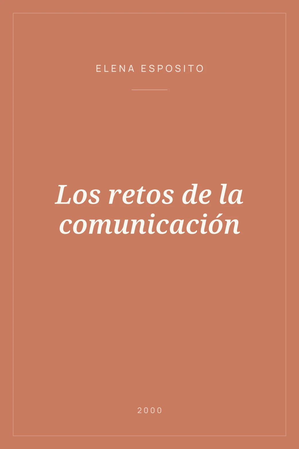 Portada de Los retos de la comunicación
