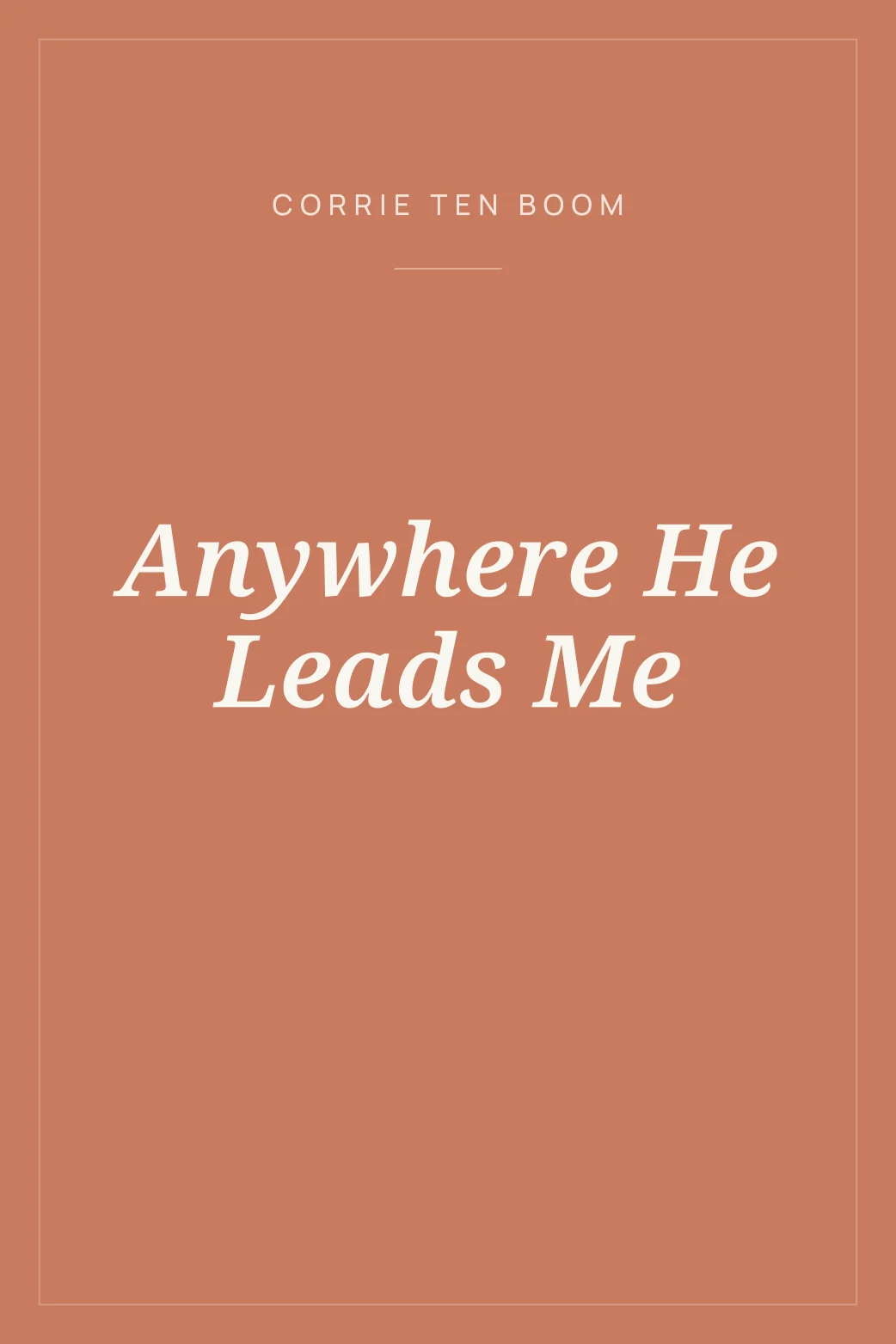 Portada de Anywhere He Leads Me
