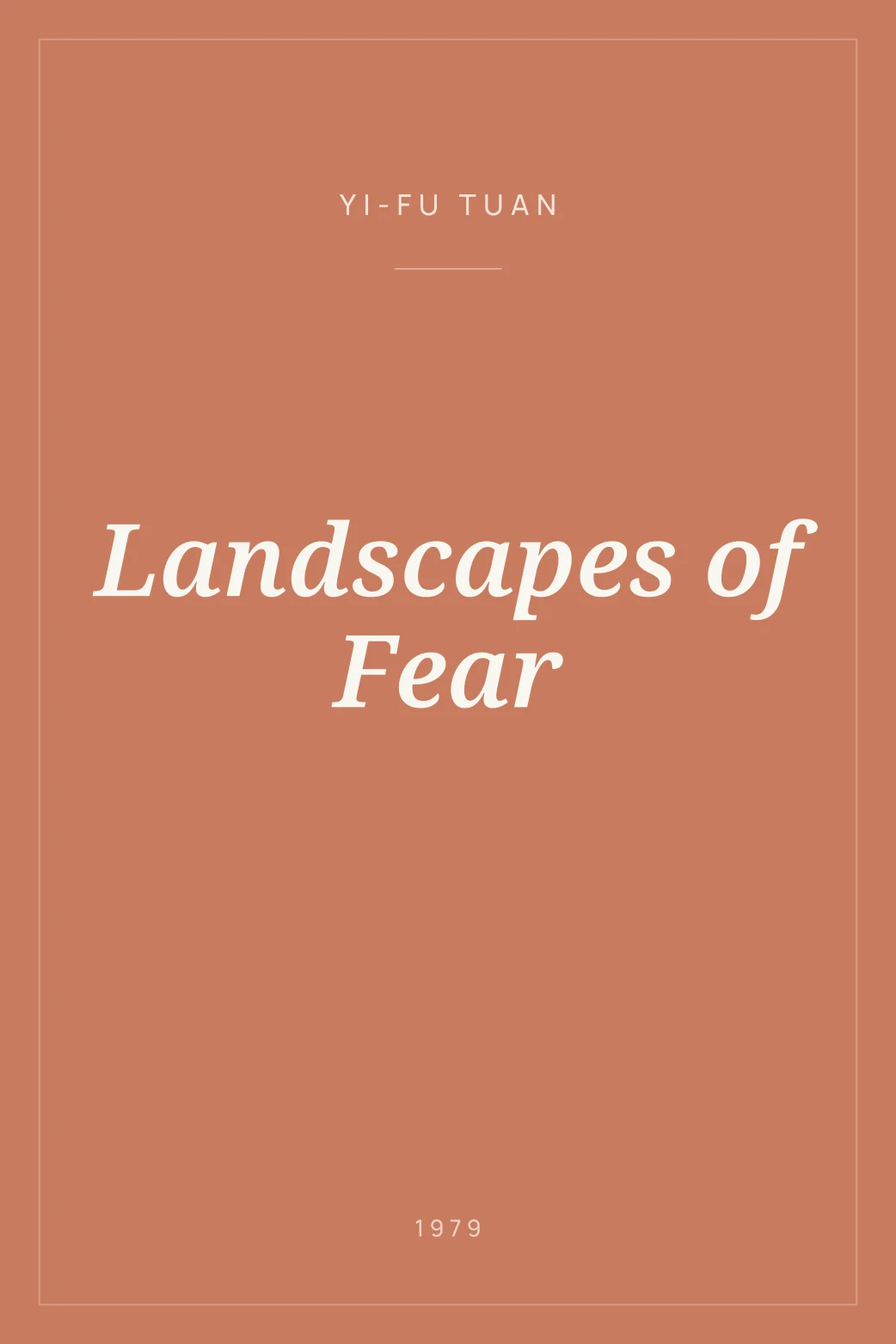 Portada de Landscapes of Fear