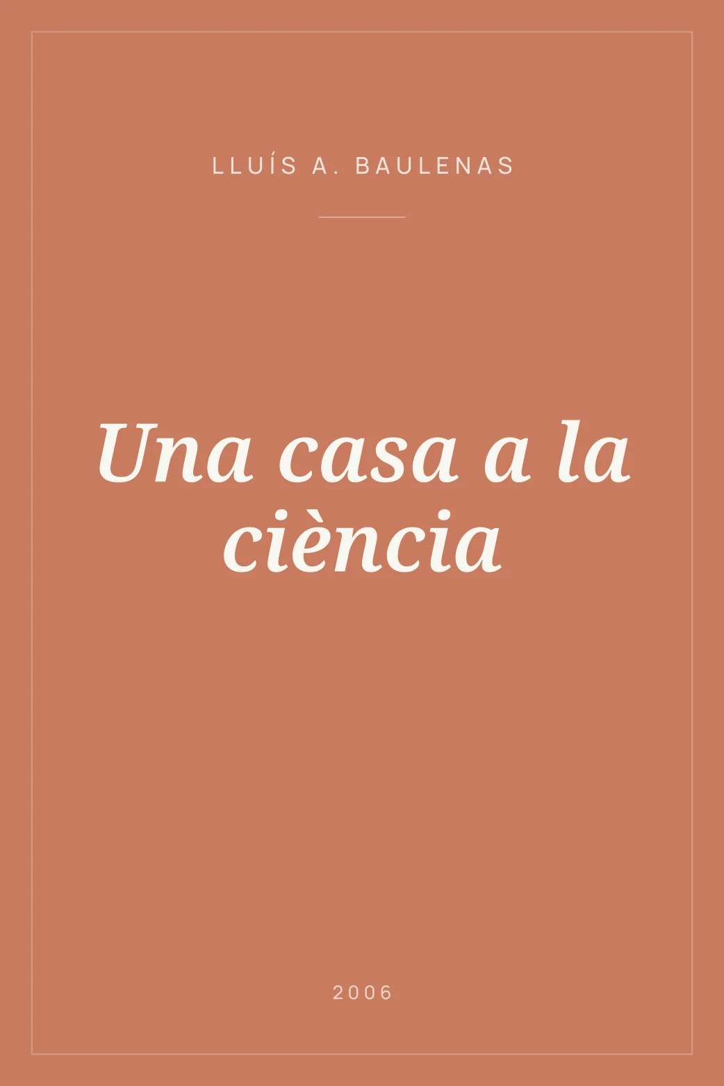 Portada de Una casa a la ciència