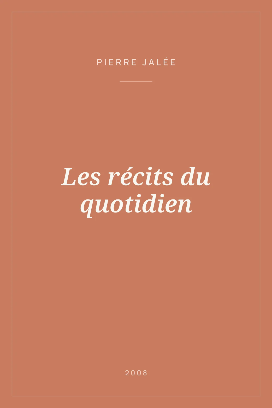Portada de Les récits du quotidien