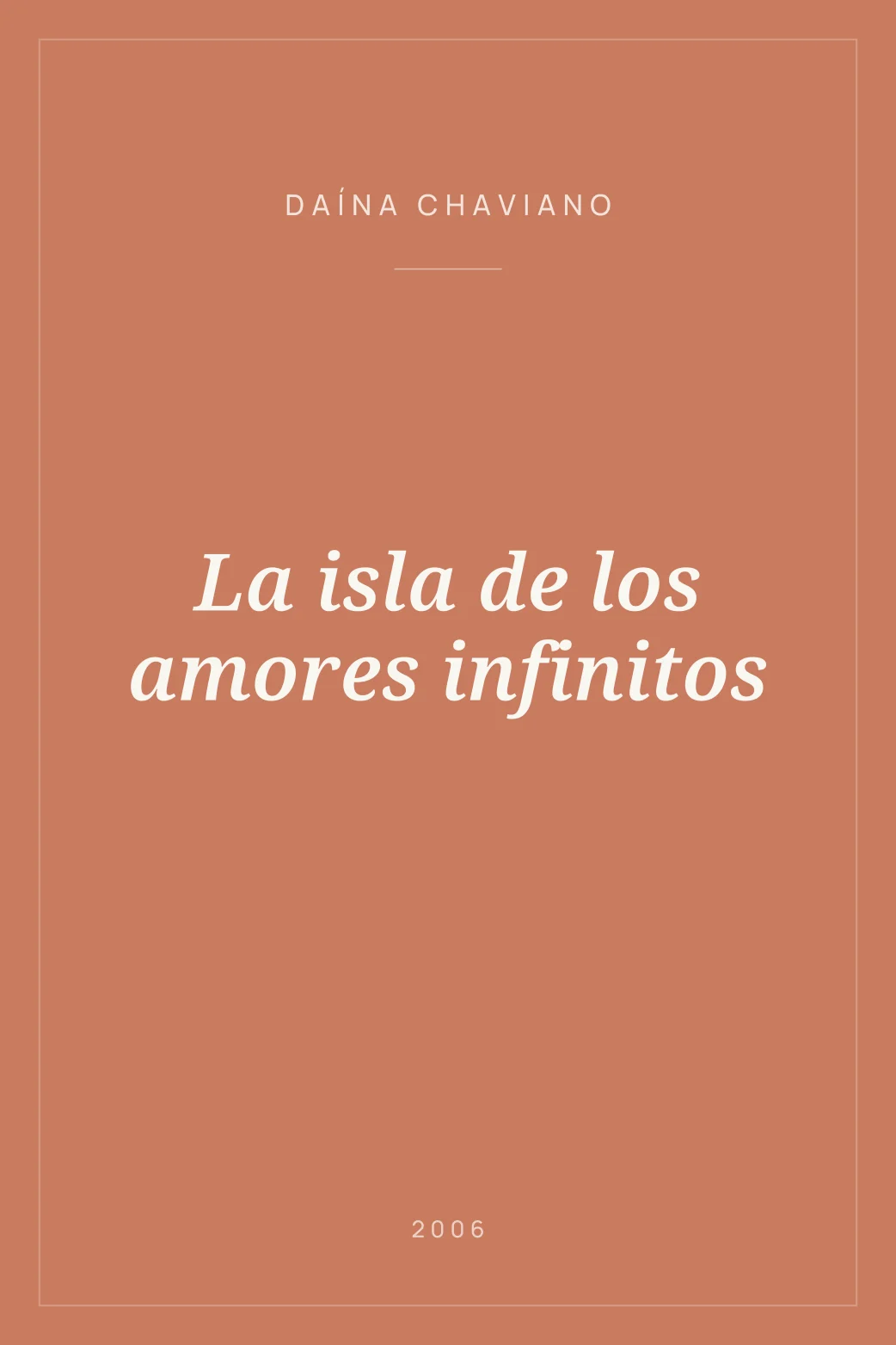 Portada de La isla de los amores infinitos