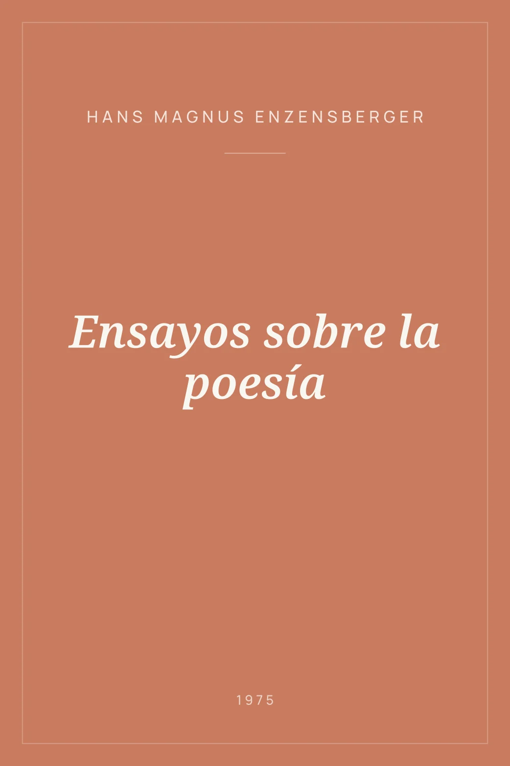 Portada de Ensayos sobre la poesía