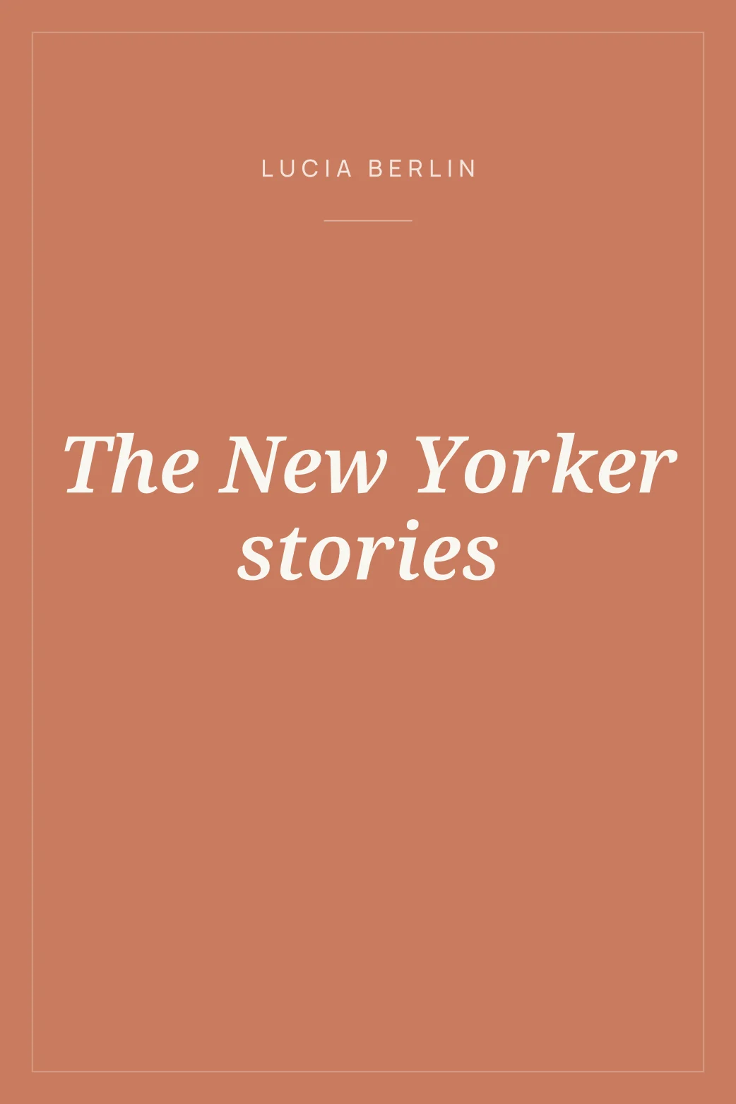 Portada de The New Yorker stories