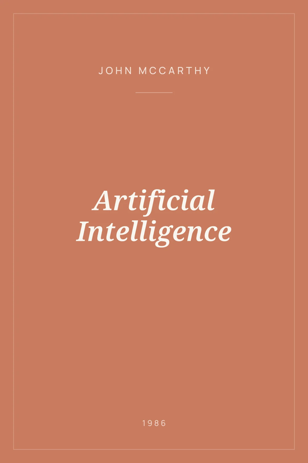 Portada de Artificial Intelligence