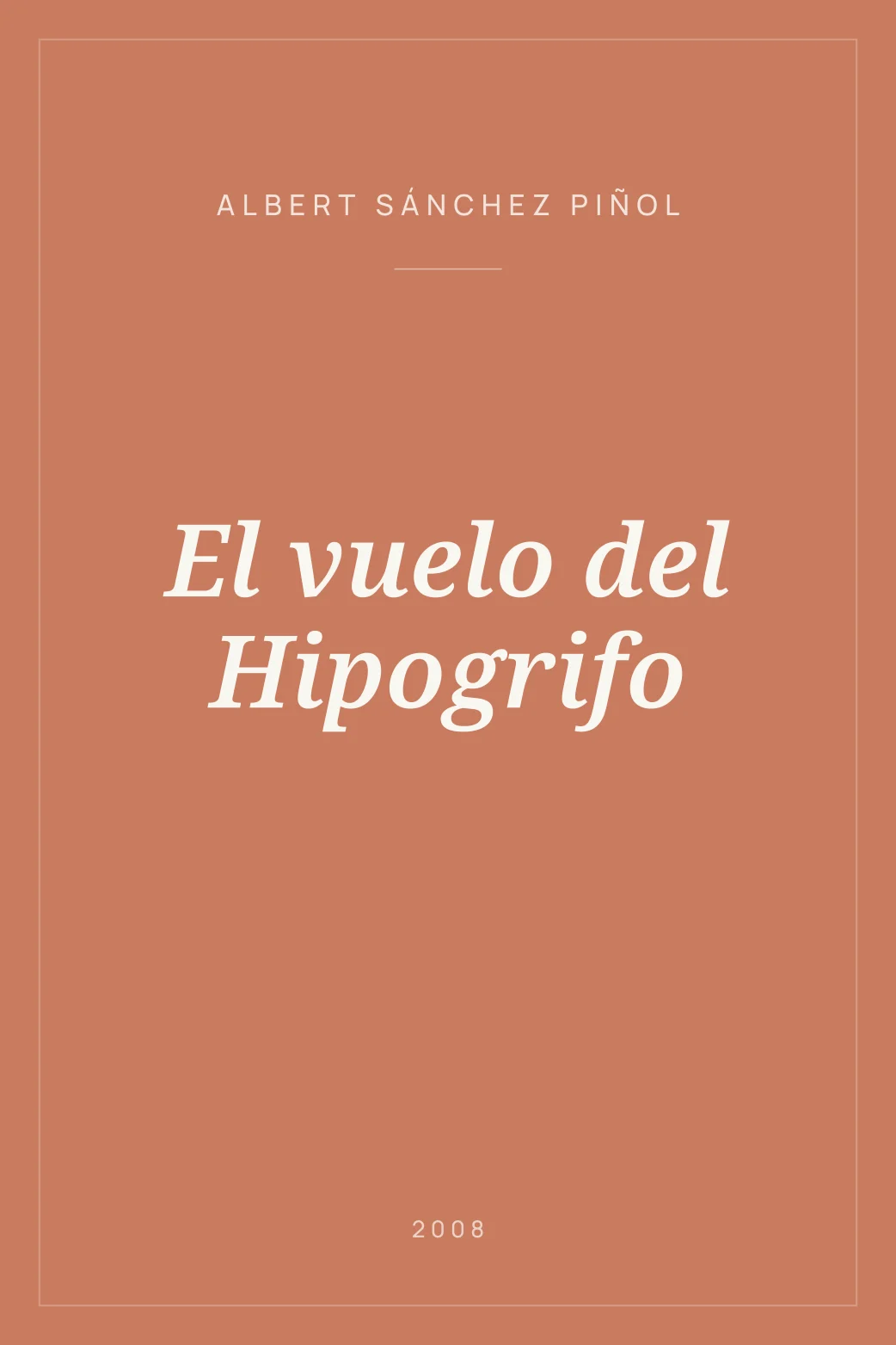 Portada de El vuelo del Hipogrifo