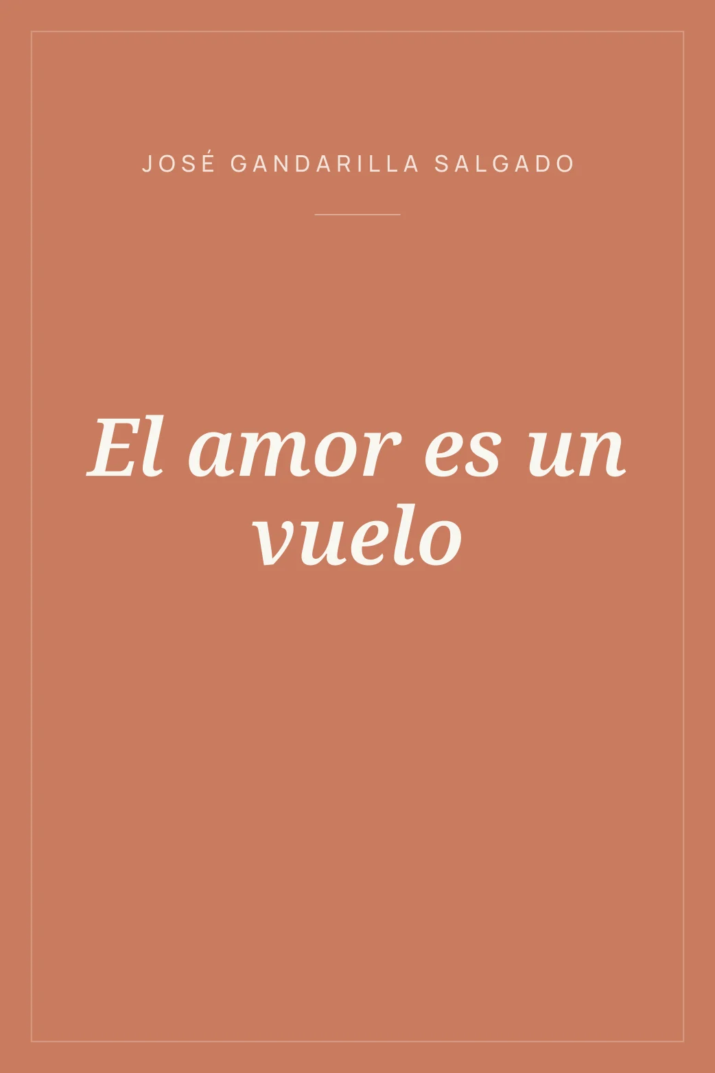 Portada de El amor es un vuelo