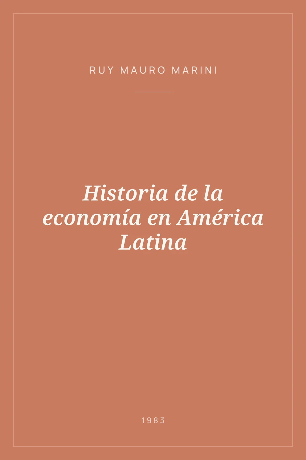 Portada de Historia de la economía en América Latina