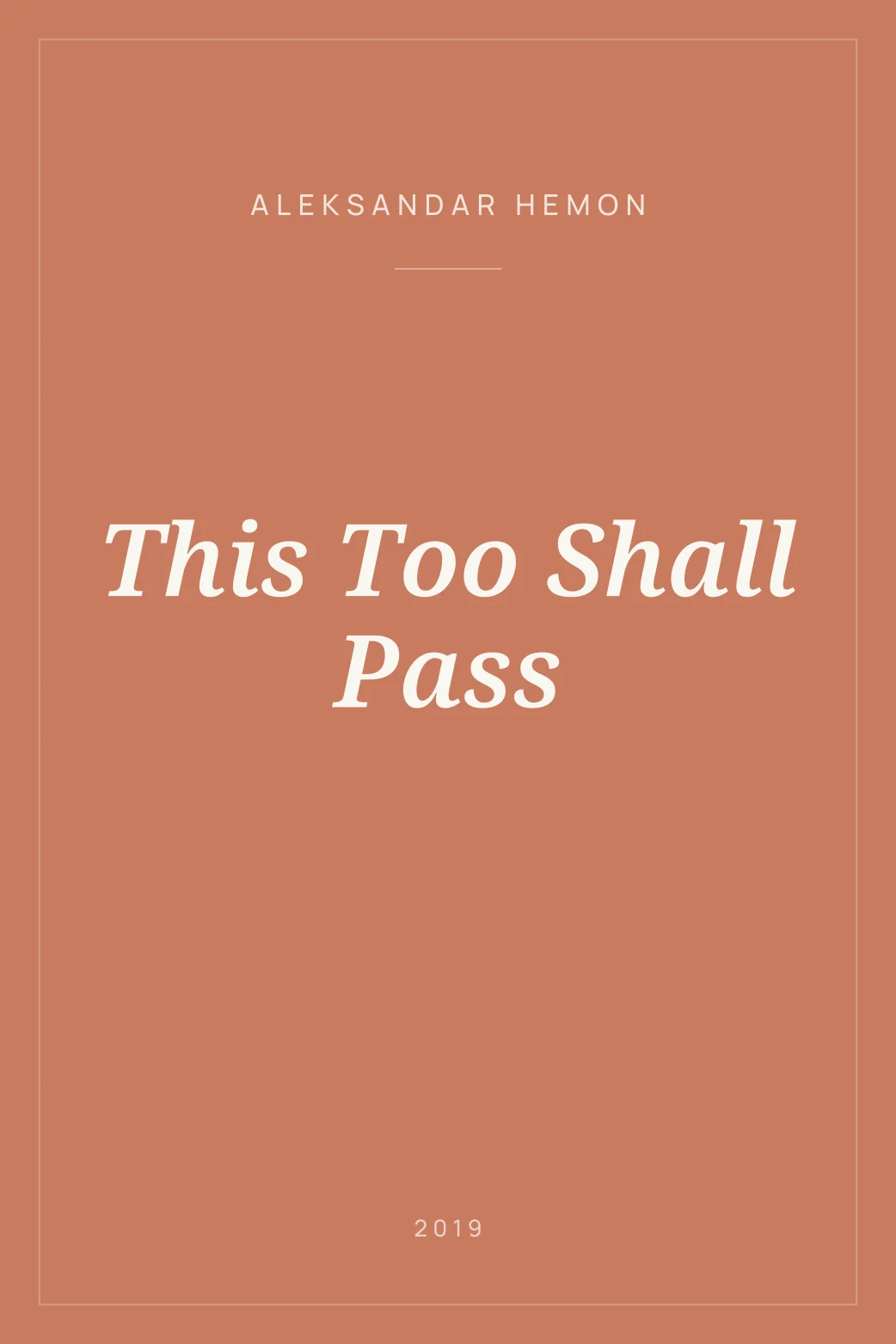 Portada de This Too Shall Pass