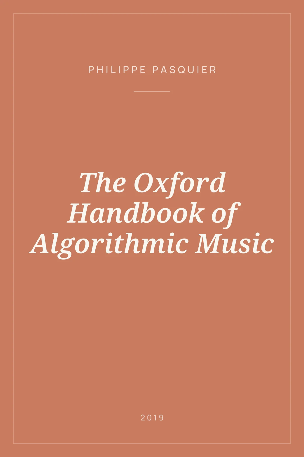 Portada de The Oxford Handbook of Algorithmic Music