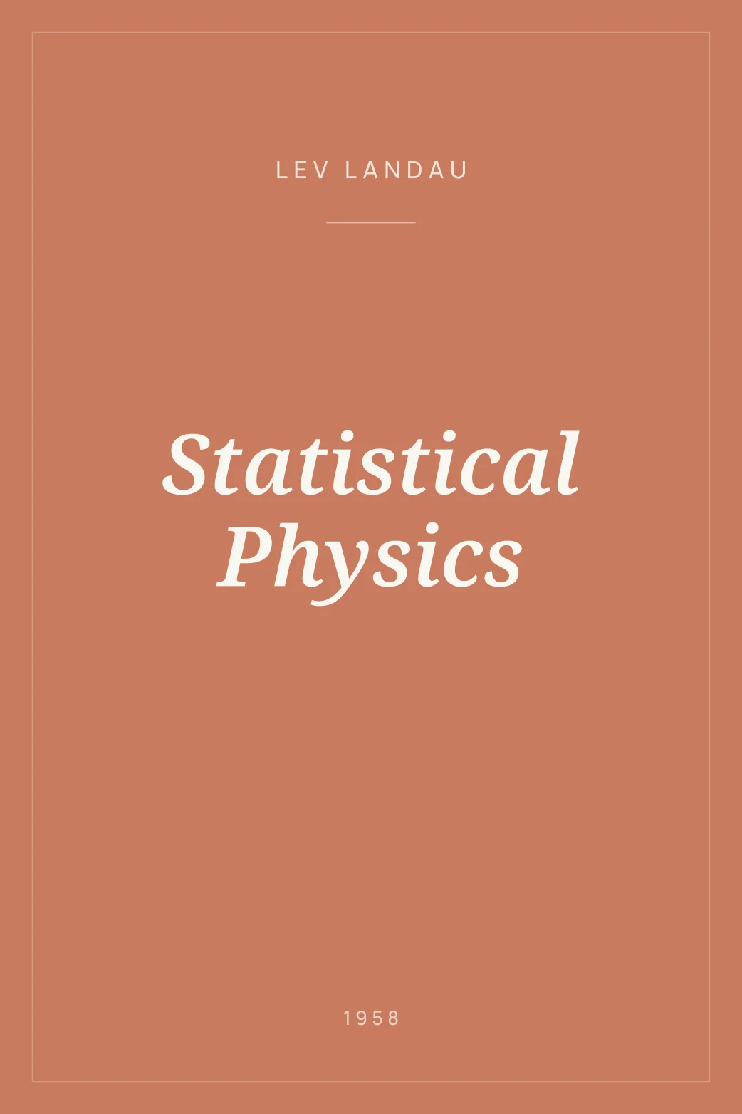 Portada de Statistical Physics