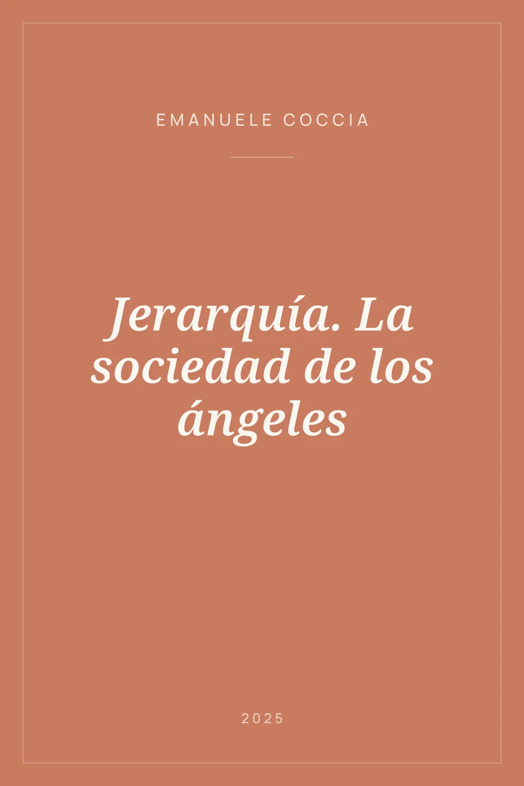 Portada de Jerarquía. La sociedad de los ángeles