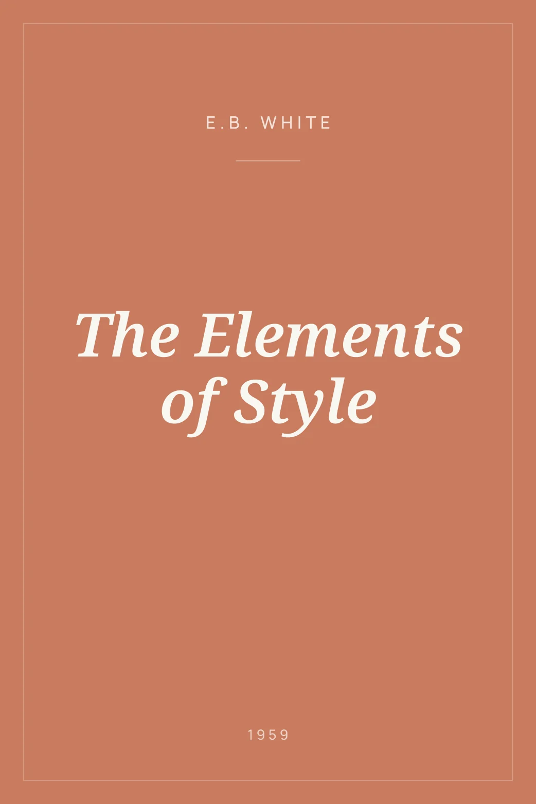 Portada de The Elements of Style