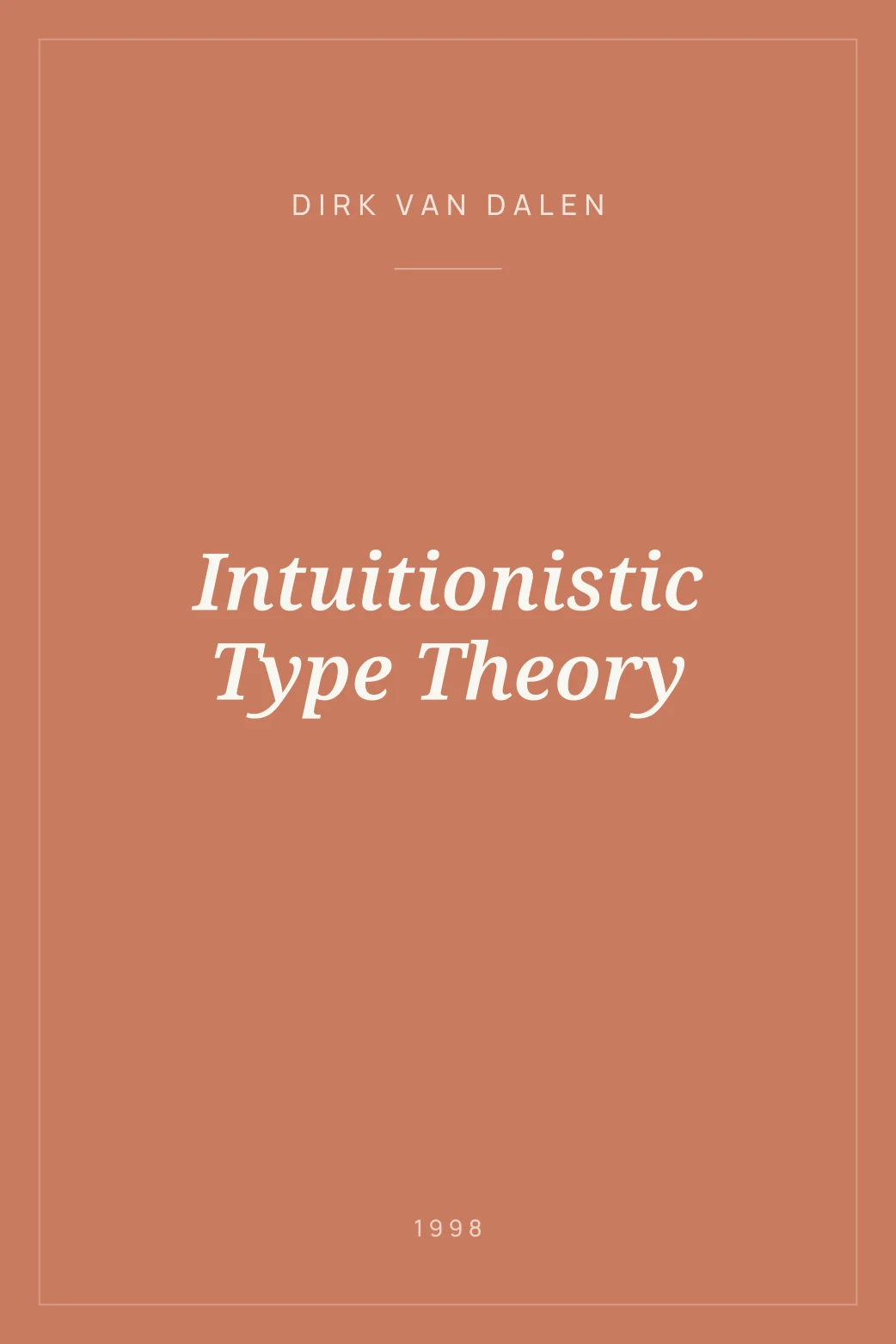 Portada de Intuitionistic Type Theory