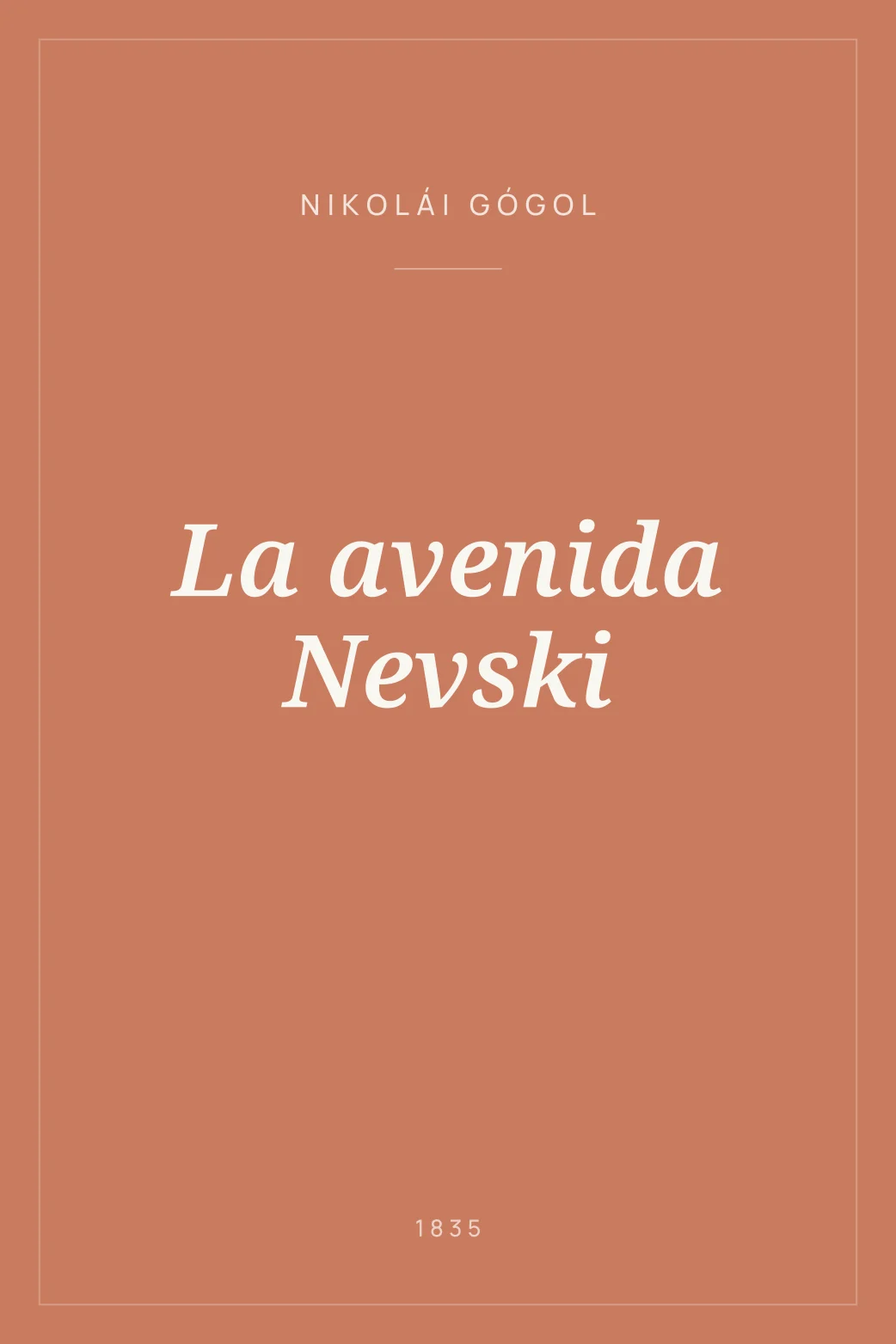 Portada de La avenida Nevski