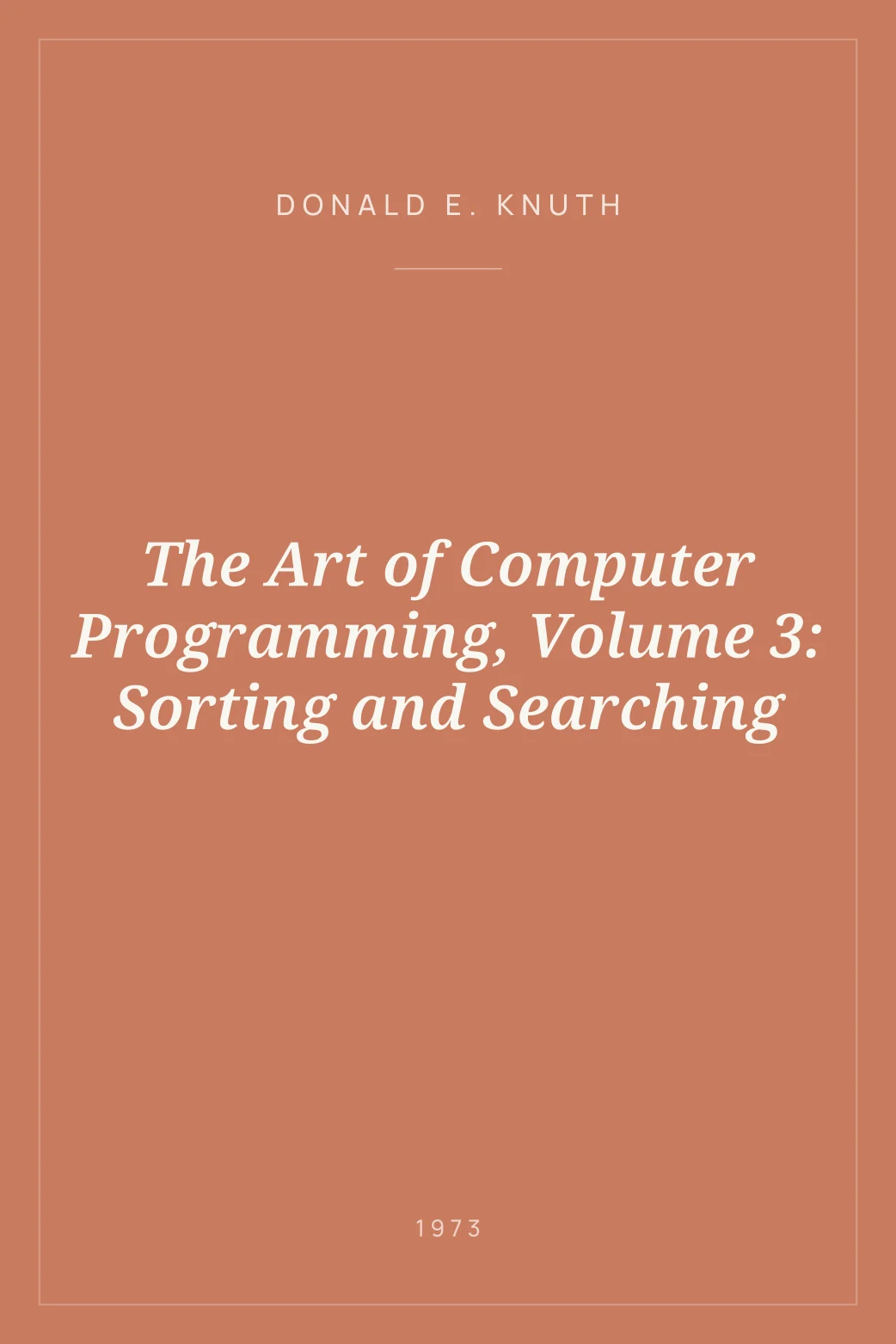 Portada de The Art of Computer Programming, Volume 3: Sorting and Searching