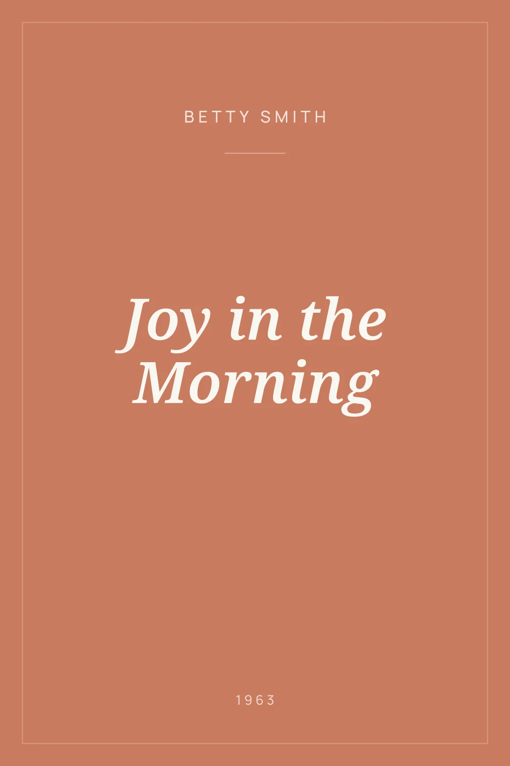 Portada de Joy in the Morning