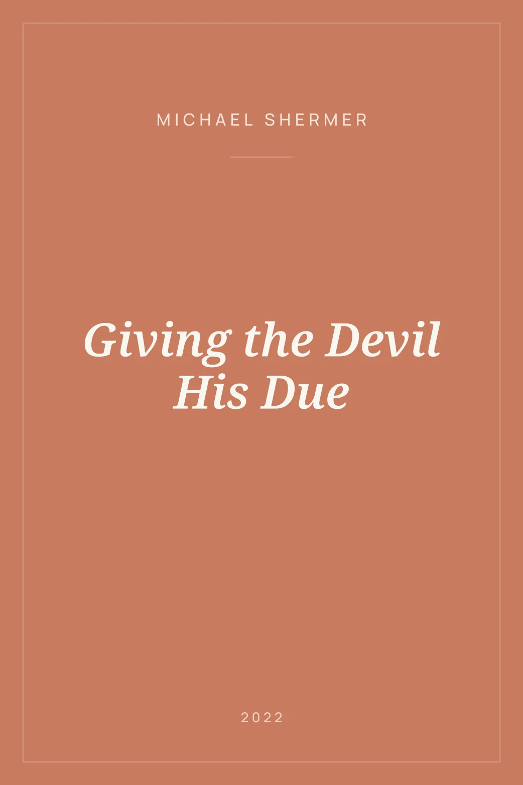 Portada de Giving the Devil His Due