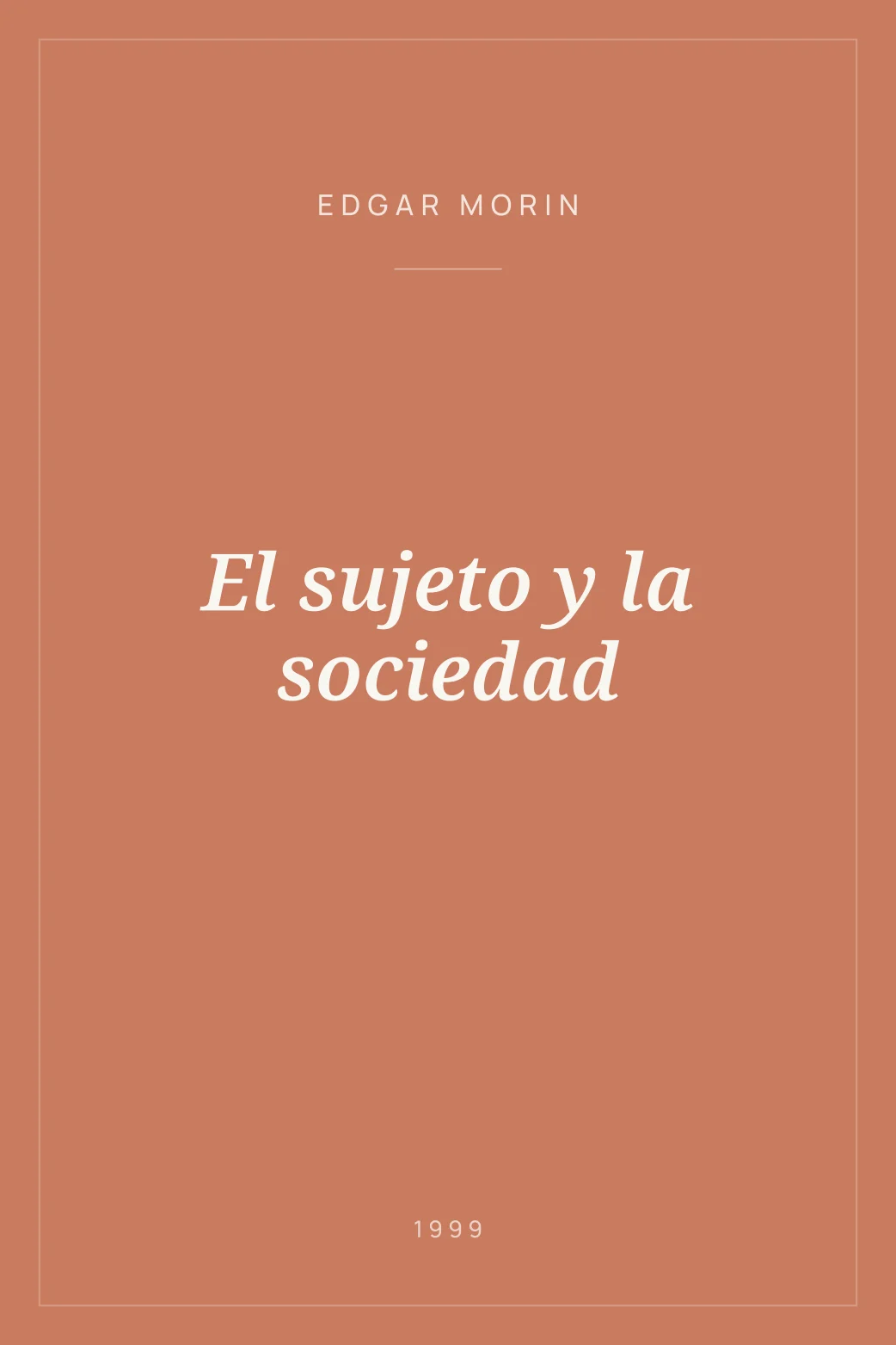 Portada de El sujeto y la sociedad
